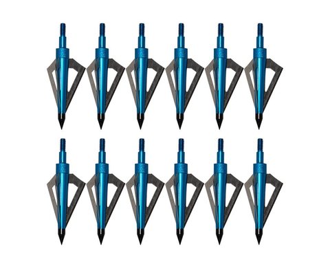 6/12/24 Pack 125 Grain 3 Fixed Blade Hunting Broadheads Archery Arrow Hunting Points Metal Tips for Compound Bow and Crossbow ► Photo 1/6