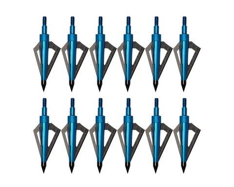 6/12/24 Pack 125 Grain 3 Fixed Blade Hunting Broadheads Archery Arrow Hunting Points Metal Tips for Compound Bow and Crossbow ► Photo 1/6