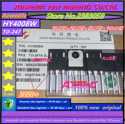 Aoweziic  2022+ 10PCS - 20 PCS - 50 PCS - 100 PCS  100% new original HY4008 HY4008W  TO-247 MOSFET  inverter Ultra chip 80V 200A ► Photo 1/6