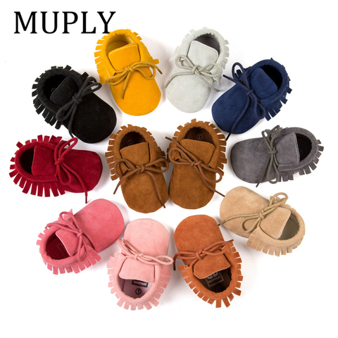 Boy Girl Soft Moccs Fringe Soft Soled Non-slip Footwear Shoes PU Suede Leather Newborn Baby Moccasins ► Photo 1/6