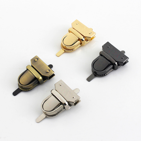 1pcs Metal Press Push Lock Tongue lock Bag Briefcase Spring Lock Snap Decorative Clasps Closure Leather Craft Hardware Accessory ► Photo 1/6