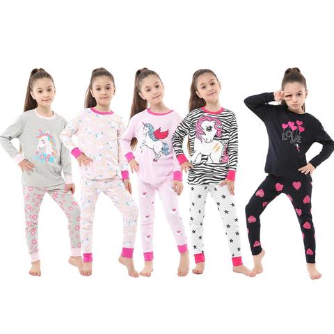 TINOLULING 2022 new kids pajamas children sleepwear rocket pijamas for 1-8 years girls boys stripe nightwear cars airplane pjs ► Photo 1/6