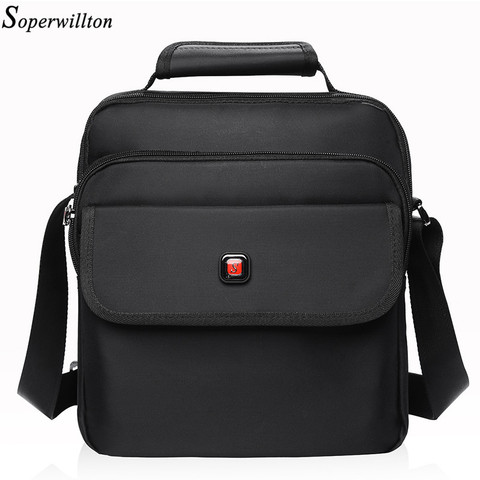 Soperwillton Men's Bag Totes Handbag Waterproof Heavy Protective Cotton Oxford Men Messenger Bags Shoulder Bag Male Female #1057 ► Photo 1/6