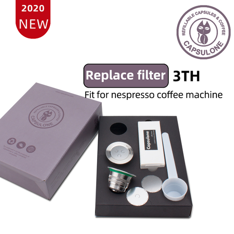 Capsulone 3rd STAINLESS STEEL Metal Capsule Compatible Nespresso Machine Refillable Reusable  thread capsule ► Photo 1/6