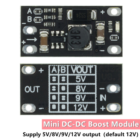 10pcs Newest Multi-function Mini Boost Module Step Up Board 5V/8V/9V/12V 1.5A LED Indicator Diy Electronic Voltage Module ► Photo 1/6