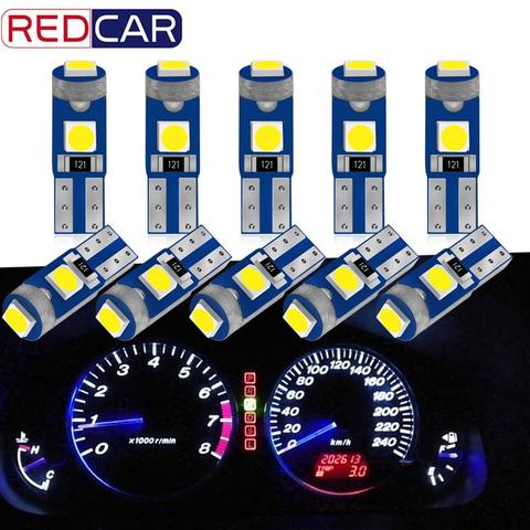 10pcs T5 Super Bright 3030 Chip LED 3SMD W3W W1.2W 70 73 74 79 85 LED Wedge Dashboard Gauge Lamp Auto Indicator Wedge Light  12V ► Photo 1/6