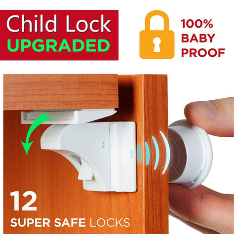 Drawer Lock Magnet Child  Kids Safety Lock Baby Protections Cabinet  Lock Door Children Locker Security Blockers From Children ► Photo 1/5