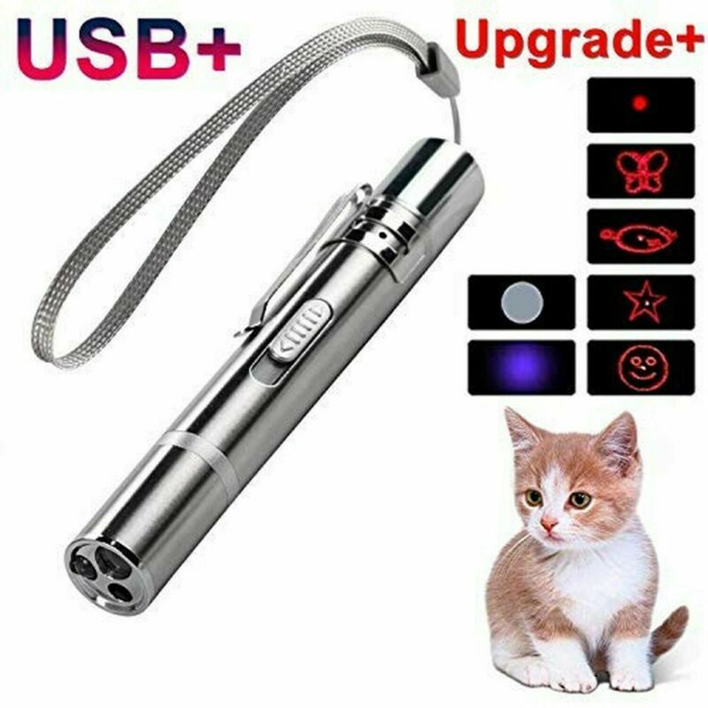 LED TORCH PET CAT DOG TOY BRAND NEW LAZER POINTER PEN 2 in 1 LASER 