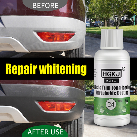 HGKJ Long-lasting Hydrophobic Coating Car Exterior Plastic Restorer Ceramic Trim  Coating Kit Car Accessories Car Plastic Trim Agent
