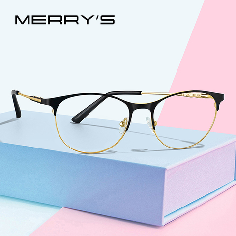 MERRYS DESIGN Women Retro Cat Eye Glasses Frame Ladies Fashion Trending Eyewear Myopia Prescription Optical Eyeglasses S2103 ► Photo 1/6