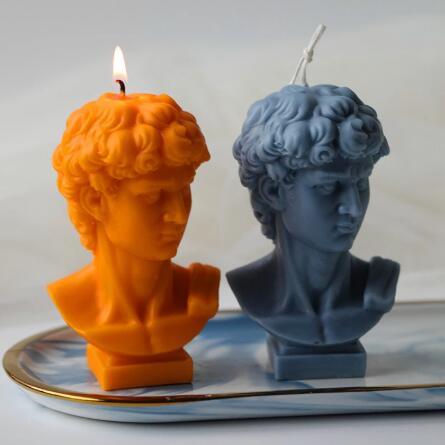 3D Creative David Art Portrait Candle Mold Aromatherapy Candle Plaster DIY Material Mold Silicone Candle Mold Candle Mold ► Photo 1/6