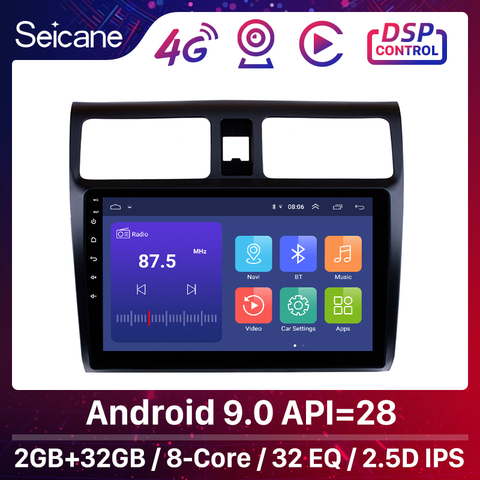 Seicane Car Stereo GPS Navigation Multimedia Player For 2005 2006 2007 2008 2009 2010 Suzuki Swift 10.1