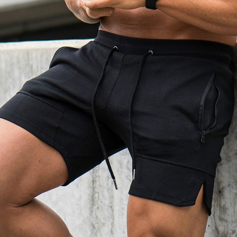 Men Casual Shorts Solid Color Straight Shorts Male Fitness Fashion Bodybuilding Shorts Brand Trend Menswear ► Photo 1/6