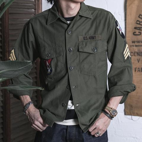 NON STOCK OG-107 Utility Shirts Indianhead 2nd Infantry Division Army Overshirt ► Photo 1/6