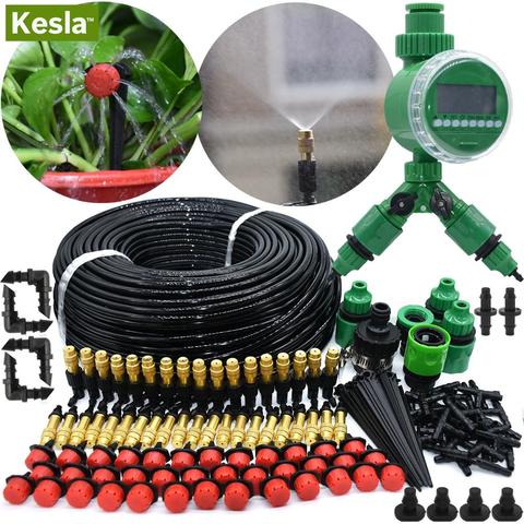 KESLA 5M-50M Automatic Garden Watering System Kits Timer Controller DIY Garden Micro Drip Irrigation Mist Spray Cooling System ► Photo 1/6