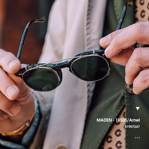 Maden Arnel Vintage Frame Glasses Men Ami Kaji Detachable Sunglasses Round Optical Spectacle Frame Clear Lens ► Photo 1/6