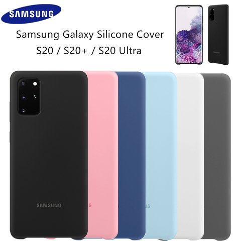 Original Samsung Galaxy S20/S10 Plus/S20 Ultra Silicone Case Liquid Soft Touch Protective Cover For Samsung S20+ 5G EF-PG980 ► Photo 1/6