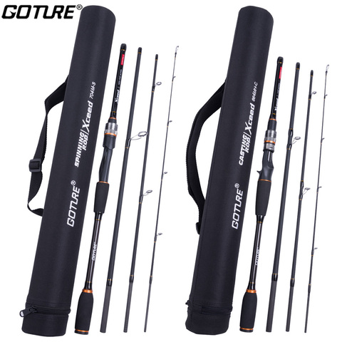 Goture Xceed Spinning Fishing Rod Carbon Fiber MH/M Power 1.98-3M Spinning Casting Lure Rods 4 Sections Travel Rod Carp Fishing ► Photo 1/6