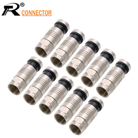 20PCS/LOT CORD COMPRESSION BAGS, WATERPROOF CONNECTOR RG6FF-TYPR PLUG, RF COAXIAL RG6 RG59 RG11 COAX ADAPTER ► Photo 1/6