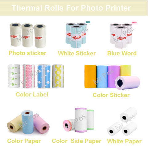 Thermal Label Sticker Receipt Paper Roll For Photo Printer 57*30mm Peripage Paperang Poooli Baypage ► Photo 1/6