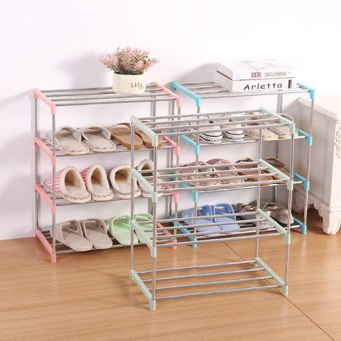 Stainless Steel Shoes Cabinet Storage Organizer  Shoes Rack Shoe Storage  Layers - Shoe Hanger - Aliexpress