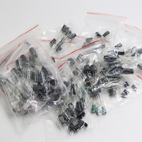 120pcs 12 value kit 1uF-470uF Electrolytic Capacitor Package kit 1UF 2.2UF 3.3UF 4.7UF 10UF 22UF 33UF 47UF 100UF 220UF ► Photo 1/6