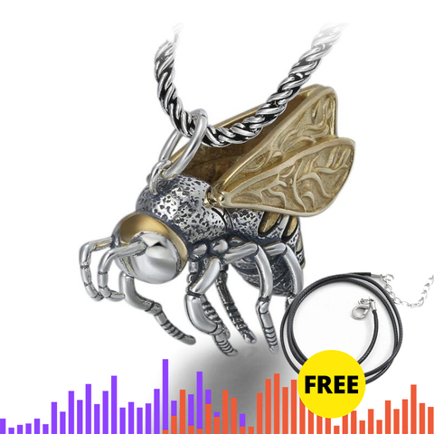 925 Sterling Silver Pendant Necklace Men Jewelry Women 925 Silver Bee Wings Movable LOVE FASHION Necklace P38 ► Photo 1/6