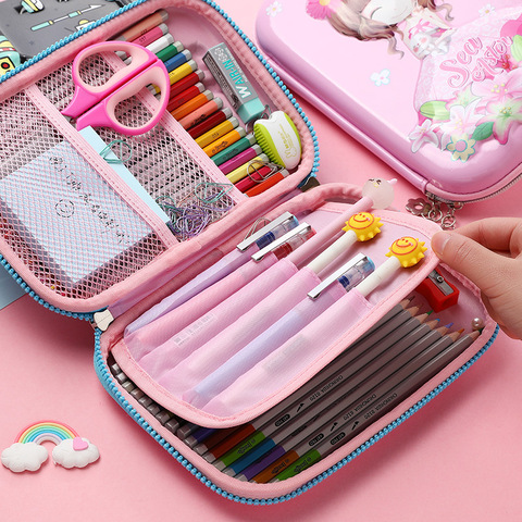 Pencil case pink cute school kalem kutusu escolar piornik etui