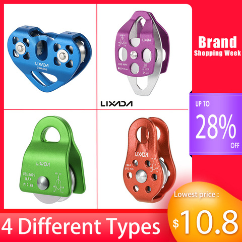 Lixada 30KN Ice Rock Climbing Rescue Pulley Aluminum Alloy Fast Speed Pulley Outdoor Climbing Equipment Hammock Hanging Device ► Photo 1/6