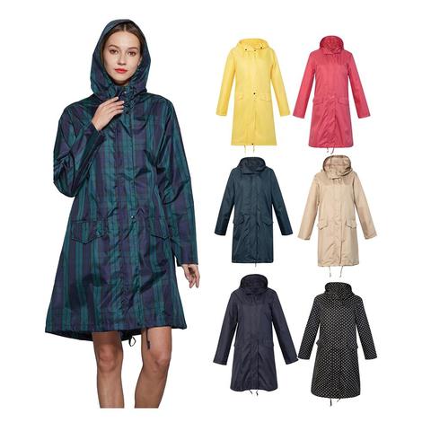 Women Raincoat Breathable Portable Ladies Long Raincoat Waterproof  Rain Coat Women  Jacket ► Photo 1/5