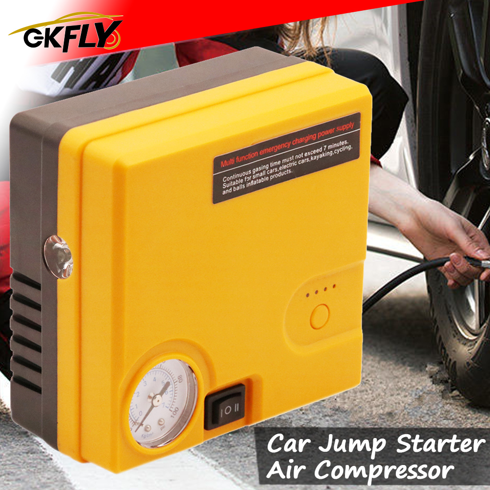 GKFLY Super Power Starting Device 12V 600A Car Jump Starter Air Pump  Compressor For Petrol Die sel Car Battery Charger Booster