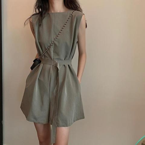 Women Summer High Waist Wide Leg Jumpsuit Overalls Shorts ► Photo 1/3