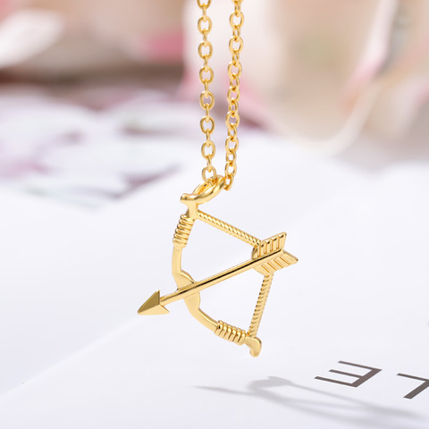 2022New Fashion Bow and Arrow Necklace For Women Men Collares Gold Chain Stainless Steel Archery Necklace Christmas Gift Jewelry ► Photo 1/6