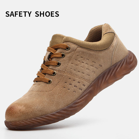 Labor Insurance Shoes Men Steel Head Anti-smash Stab-resistant Anti-slip Electric Welder Beef Tendon Jelly Bottom Work Shoes 201 ► Photo 1/6