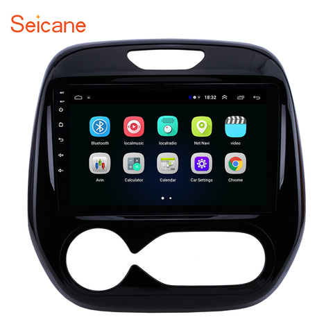 Seicane Android 9.1 auto radio Car Radio GPS Multimedia Unit Player For Renault Captur CLIO Samsung QM3 Manual A/C 2011-2016 ► Photo 1/6