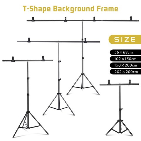 Photography Background Frame T-Shape Background Photo Backdrop Stands For Photo Studio Video Chroma Key ► Photo 1/6