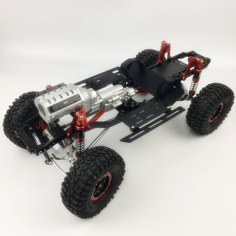 KYX Racing 313mm Two-Speed V8 Engine Gearbox Edition Metal Chassis Frame Upgrade Kit for RC Crawler Car Axial SCX10 II 90046 ► Photo 1/1