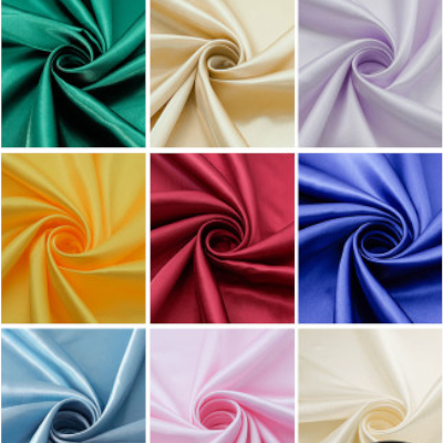 Silky Satin Fabric High Density Lining Fabric for Dress,Shirts,Wedding,Sleepwear Cloth Black White Green Navy Burgundy Red ► Photo 1/6