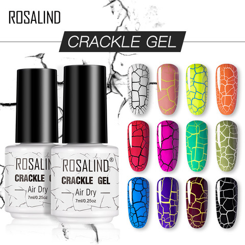 ROSALIND Crackle Gel Nail Polish Hybrid Lacquer Base Primer of Nail Gel Set For Manicure UV Led Semi Permanent Base Top Coat ► Photo 1/6