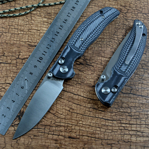 Y-START JIN02 New Pocket Survival Knife D2 Satin Blade G10 Handle Axis Folding Hunting Outdoor EDC Knife Tools ► Photo 1/6