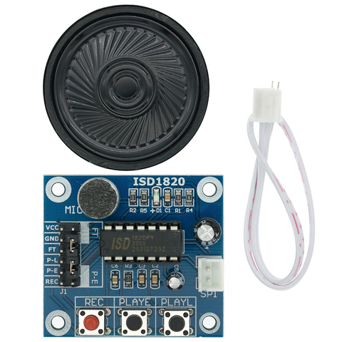 ISD1820 recording module voice module the voice board telediphone module board with Microphones + Loudspeaker ► Photo 1/6