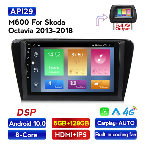 10.1inch screen 2Din Octa Core Android 10.0 Car Radio Audio For SKODA Octavia 3 A7 2014-2022 Car multimedia player wifi 4G LTE ► Photo 1/6