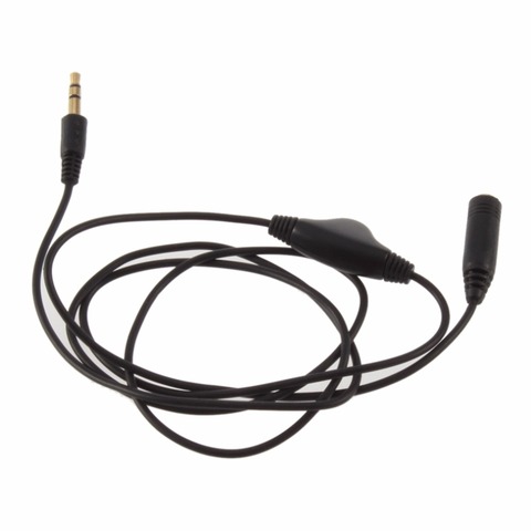 1 pcs  Stereo Headphone 3.5mm M/F 1M  Audio Extension Cord Cable with Volume Control ► Photo 1/5