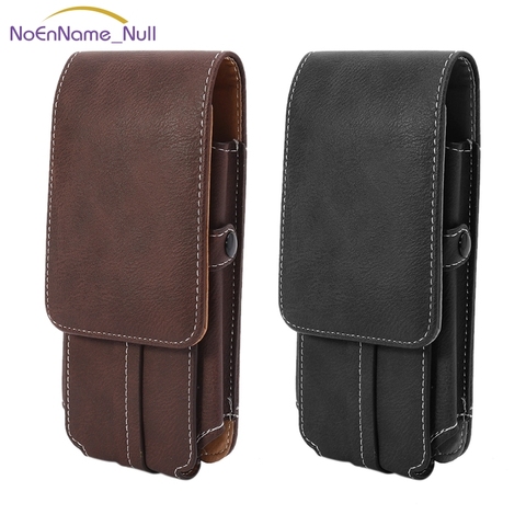 Men Waist Belt Bum Bag Phone Waist Flip Pockets Leather cards holder case JUL29 ► Photo 1/6