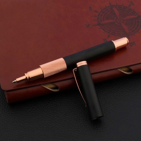 2022 New Arrival Creative Student Rollerball Pen Frosted Black Rose Golden 0.5MM Signature Switzerland Ink Pens Stationery ► Photo 1/6