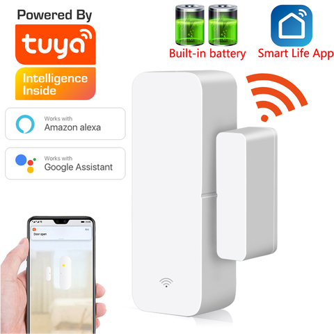 Tuya Smart  WiFi Door Sensor Door Open / Closed Detectors Compatible With Alexa Google Home  Smar tLife APP Free Customised LOGO ► Photo 1/6