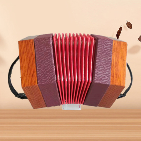 30-Button 60-Reed Anglo Style Concertina Accordion  Wooden Log color，Factory direct supply ► Photo 1/6