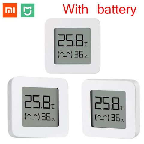 Original XIAOMI Mijia Bluetooth Thermometer 2 Wireless Smart Electric Digital Hygrometer Thermometer Work with Mijia APP ► Photo 1/6