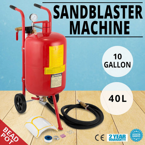 VEVOR 10 Gallon/40L Sandblaster Bead Pot Sand Blaster Grit Blasting Blast Sandblasting ► Photo 1/6