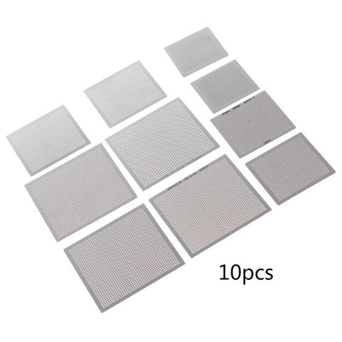 10Pcs/set BGA Reballing Universal Stencil Template Kit for Computer IC Chip Repair Stencils Parts ► Photo 1/6